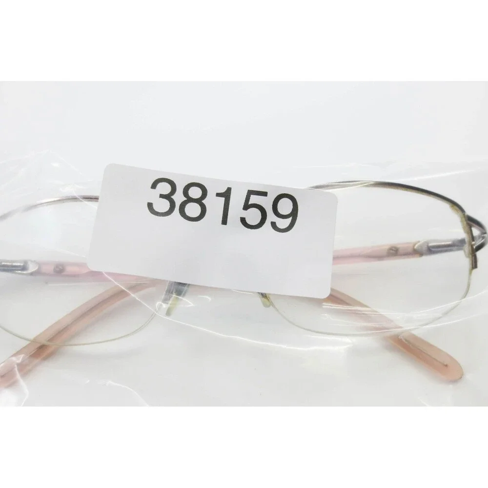 Sferoflex 2550-B 299 Silver Pink Oval Semi Rimless Eyeglass Frames 53-17-135